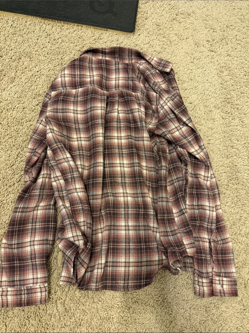 abercrombie kids Brown and Cream Plaid Button-Down Shirt
